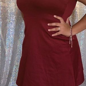Burgundy Casual Dress
